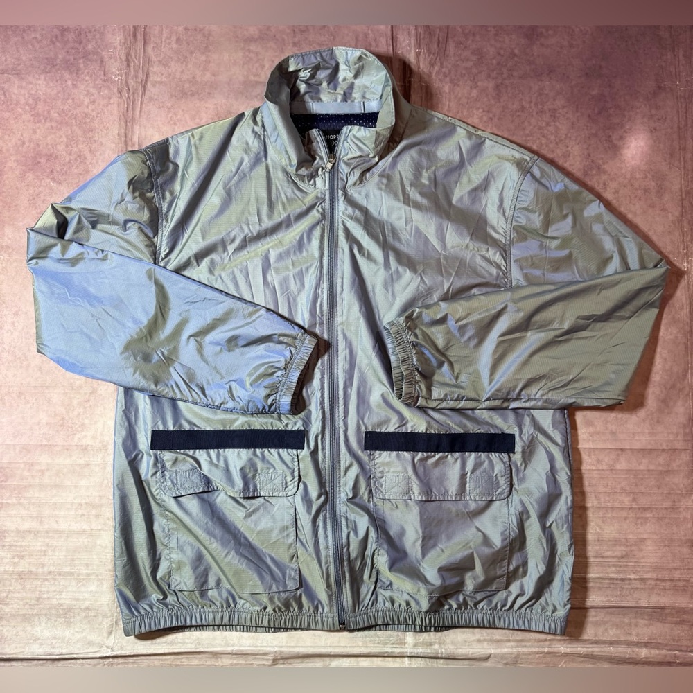 Rhone Nanoprojects Windbreaker Men’s Size Large Gray Chameleon Vented Full Zip